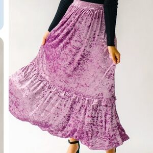 Piper & Scoot Velvet Maxi Skirt